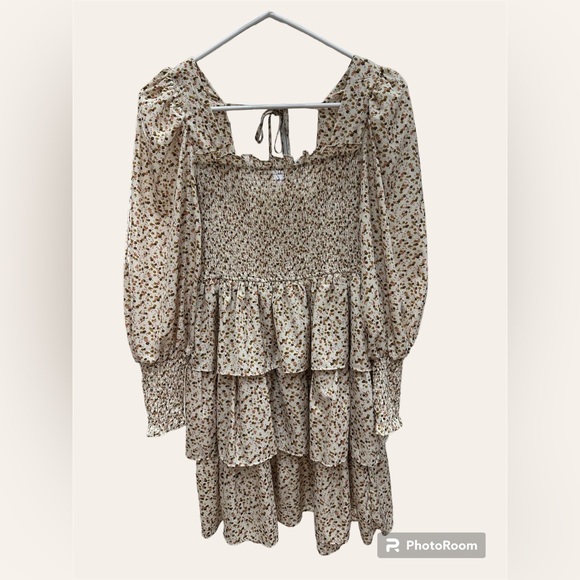 Cream Floral Dress - Picture 1 of 2